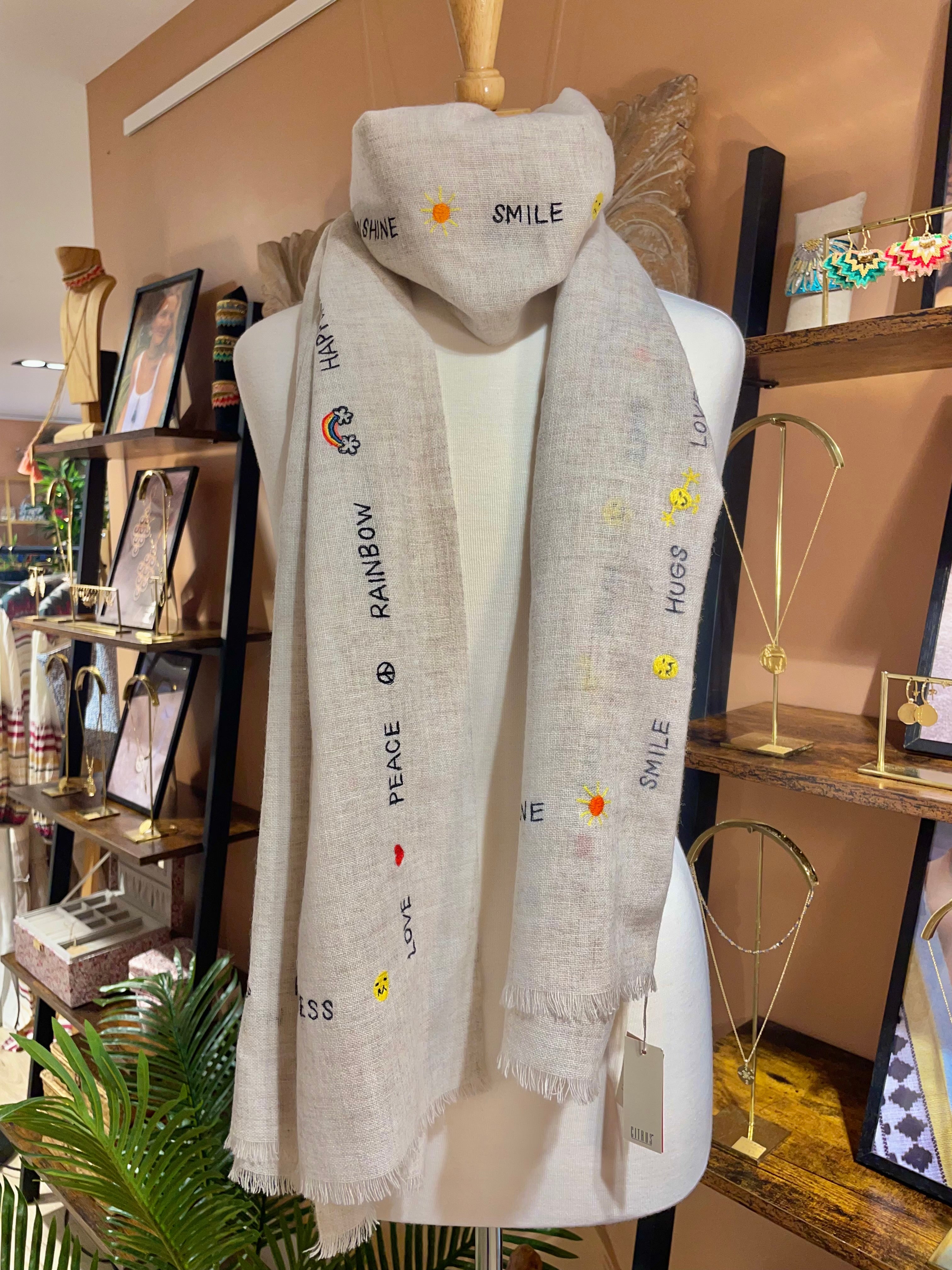 The Embroidered Scarves