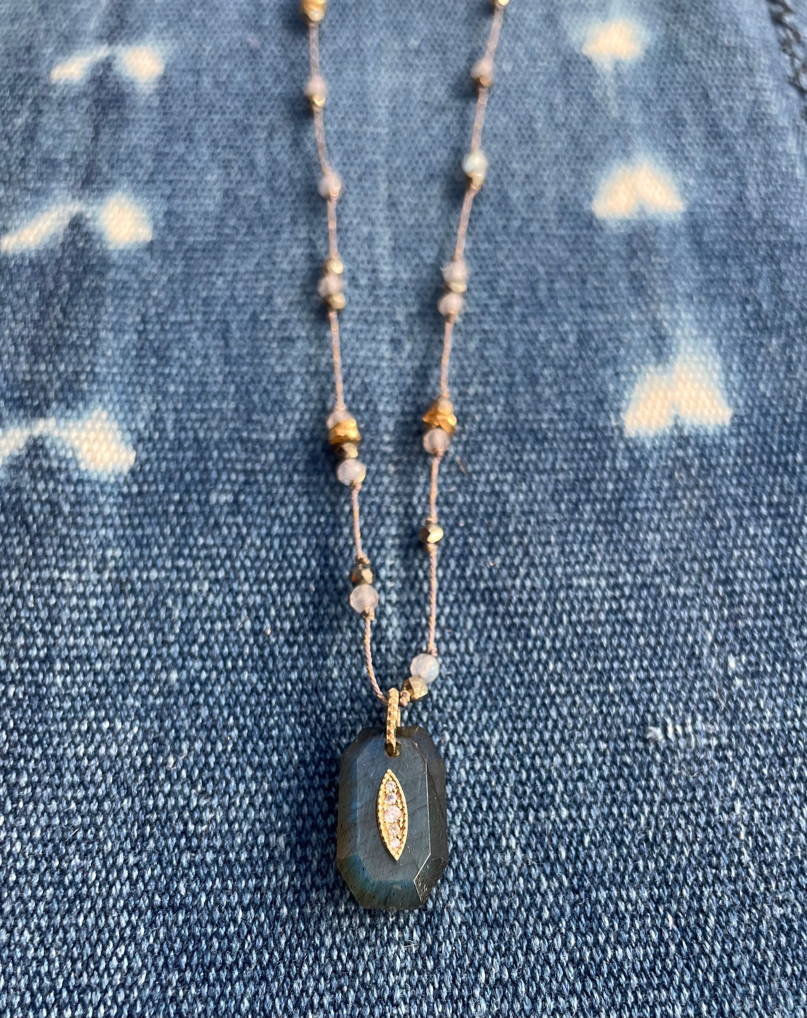 The Inside Necklace ↠ Labradorite & Pyrite