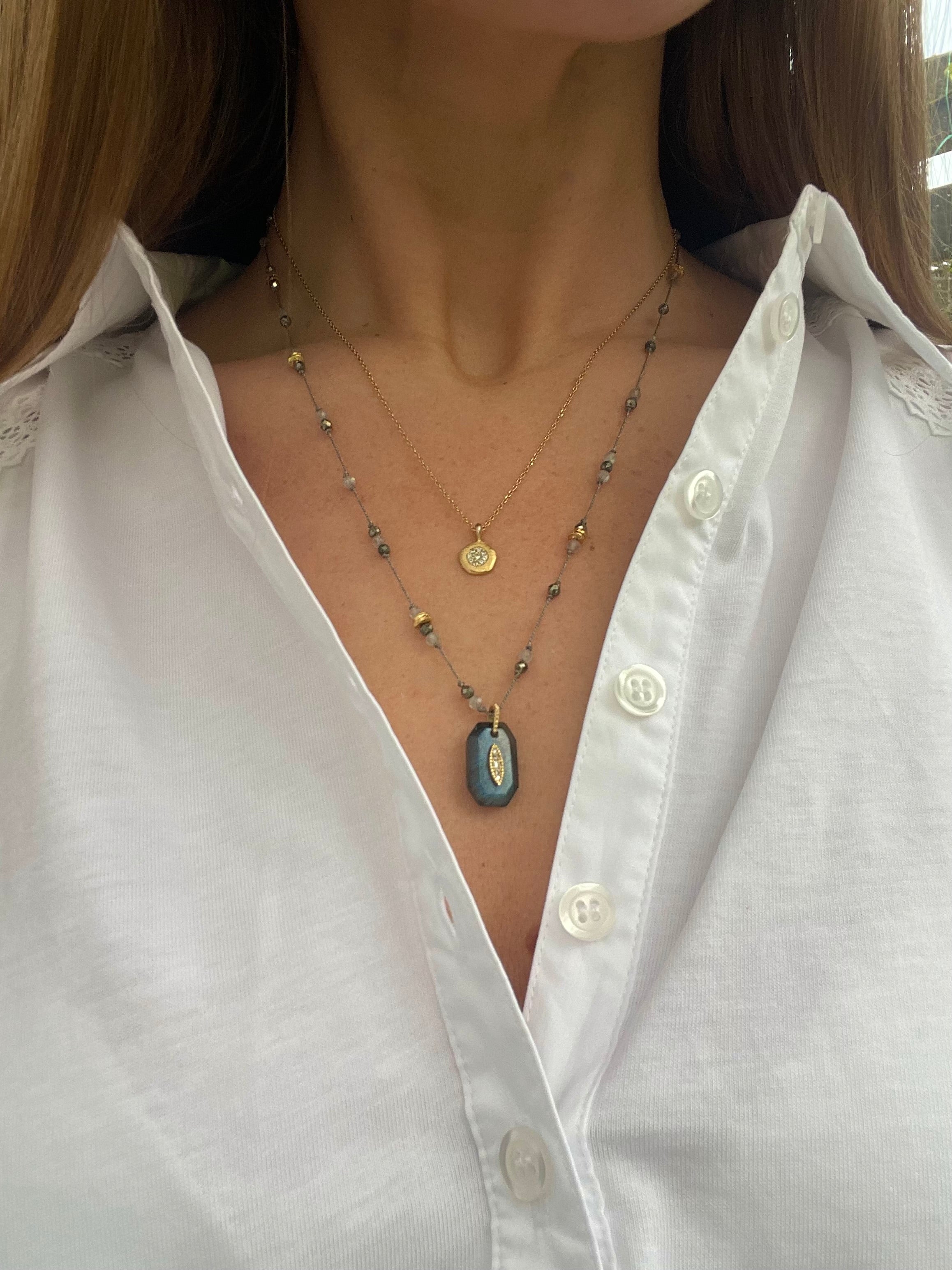 The Inside Necklace ↠ Labradorite & Pyrite